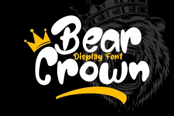 Bear Crown: Whimsical Typography for Playful Designs