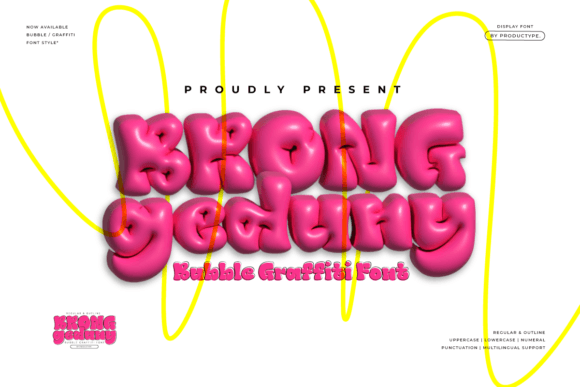 Brong Geduny: Elevating Urban Design with Bold Bubble Graffiti Typography