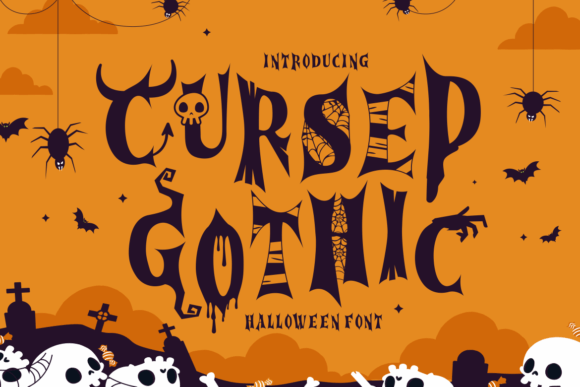 Cursed Gothic: The Ultimate Typeface for Spooky and Playful Halloween Designs