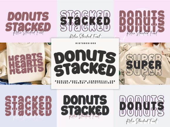 Donuts Stacked Bundle: Elevating Design with Playful Typography