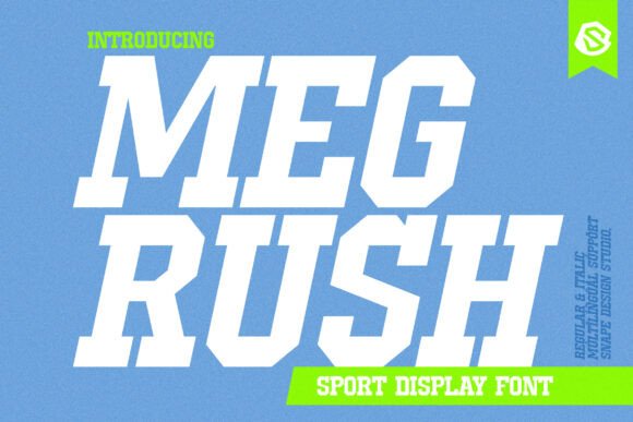 Megrush: The Bold Sport Sans for Modern Branding