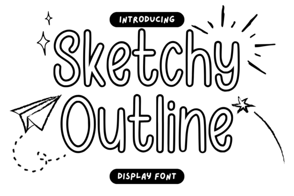 Sketchy Outline: The Versatile Display Font That Transforms Creative Design