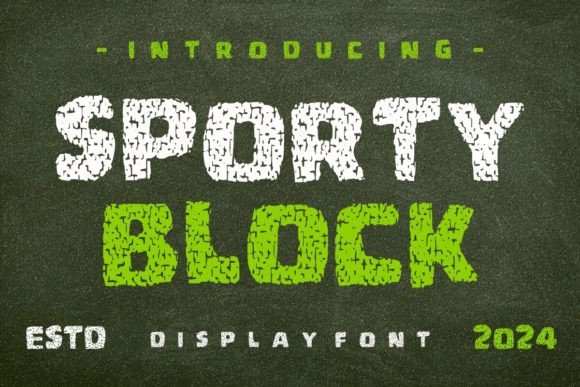 Sporty Block: Bold Grunge Typography for Impact
