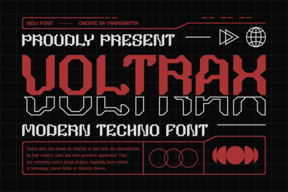 Voltrax: The Modern Techno Font for Digital Design